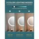 thumbnail image 4 of 10X Magnifying Makeup Mirror with Light, 8.5 Inches Double Sided Swivel-Free Vanity Mirror with height-adjustable stand, 4 of 5