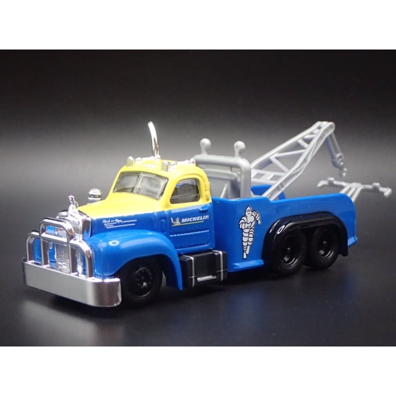 Open Box 1953 -1966 MACK B61 TOW TRUCK WRECKER MICHELIN 1:64 SCALE DIECAST MODEL CAR