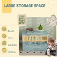thumbnail image 4 of Qaba Kids Bookshelf with 2 Drawers, Large Tabletop, Storage Shelf, White, 4 of 10