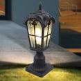 thumbnail image 4 of Vintage Post Pole Light Outdoor Lantern Lamp Garden Patio Yard Fixture Black for Bedrooms, Living Rooms, 4 of 17