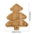 thumbnail image 2 of Christmas Tree Serving Tray, Divided Bamboo Snack Tray, Christmas Party Dessert And Fruit Tray, Wooden Holiday Tableware For Festive Gatherings, 2 of 7
