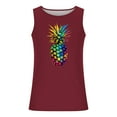 thumbnail image 4 of Fnnxeal Men's Lightweight Polyester Tank Top Print Casual Sleeveless Summer Breathable Tank Top for Men Wine, 4 of 5