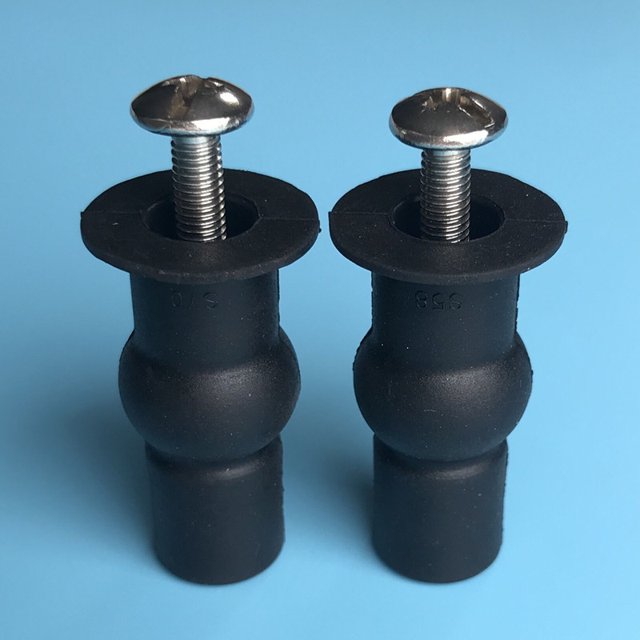 Fijación de Asiento de Inodoro Bisagra de Asiento de Inodoro Tornillos de Fijación de Asiento de Inodoro para Asientos de Inodoro Generales 10 Piezas Negro,14mm TUNC Sencillez