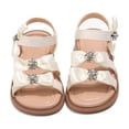 thumbnail image 4 of MIASHUI Girls Dress Sandals with Satin Bowknot Summer Roman Beach Shoes,White,4.5-5 Years, 4 of 9