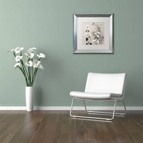 Trademark Fine Art "Flowering Herbs II" Canvas Art by Color Bakery White Matte, Silver Frame