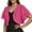 Hot Pink, variant on AherBiu Summer Cardigans for Women Chiffon Cropped Shrugs Ruffle Layered Short Sleeve Open Front Outwear