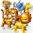 thumbnail image 2 of Jungle Animal Balloons Giant Animal Standable Foil Balloon Lion Tiger Giraffe Elephant Baby Shower Jungle Safari Party Supplies, 2 of 10