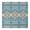 Blue and Orange-1, variant on Blue and Orange Geometric Boho Pattern Square Fitted Tablecloth with Elastic Edge,Square Table Cover,Washable Elastic Table Cover for Home Kitchen Party Decor 34"x34"
