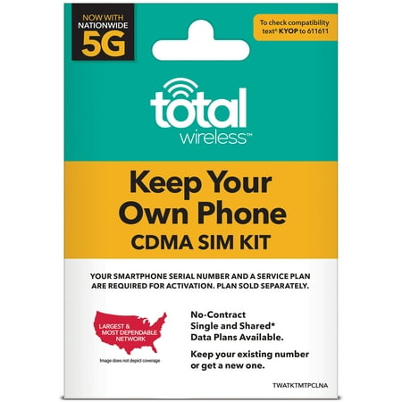 Total Wireless Keep Your Own Phone SIM Kit - Verizon CDMA Compatible