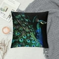 thumbnail image 2 of Nawypu  Peacock Feather Throw Pillow Covers Sofa Pillowcase Car Square Throw Pillowcases Home Decoration, 2 of 5