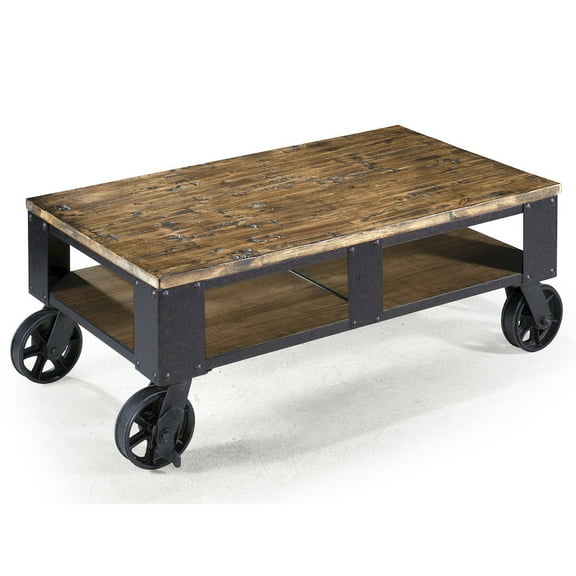 Magnussen Pinebrook Rectangular Cocktail Table in natural pine