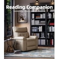 thumbnail image 1 of Oversized Swivel Recliner Chair with 360° Rotation & Rocking Function, Manual Reclining Lounge Chair with Heat and Massage, PU Leather Seat for Living Room, Bedroom & Nursery, Retro Brown, Khaki, Grey, 1 of 8