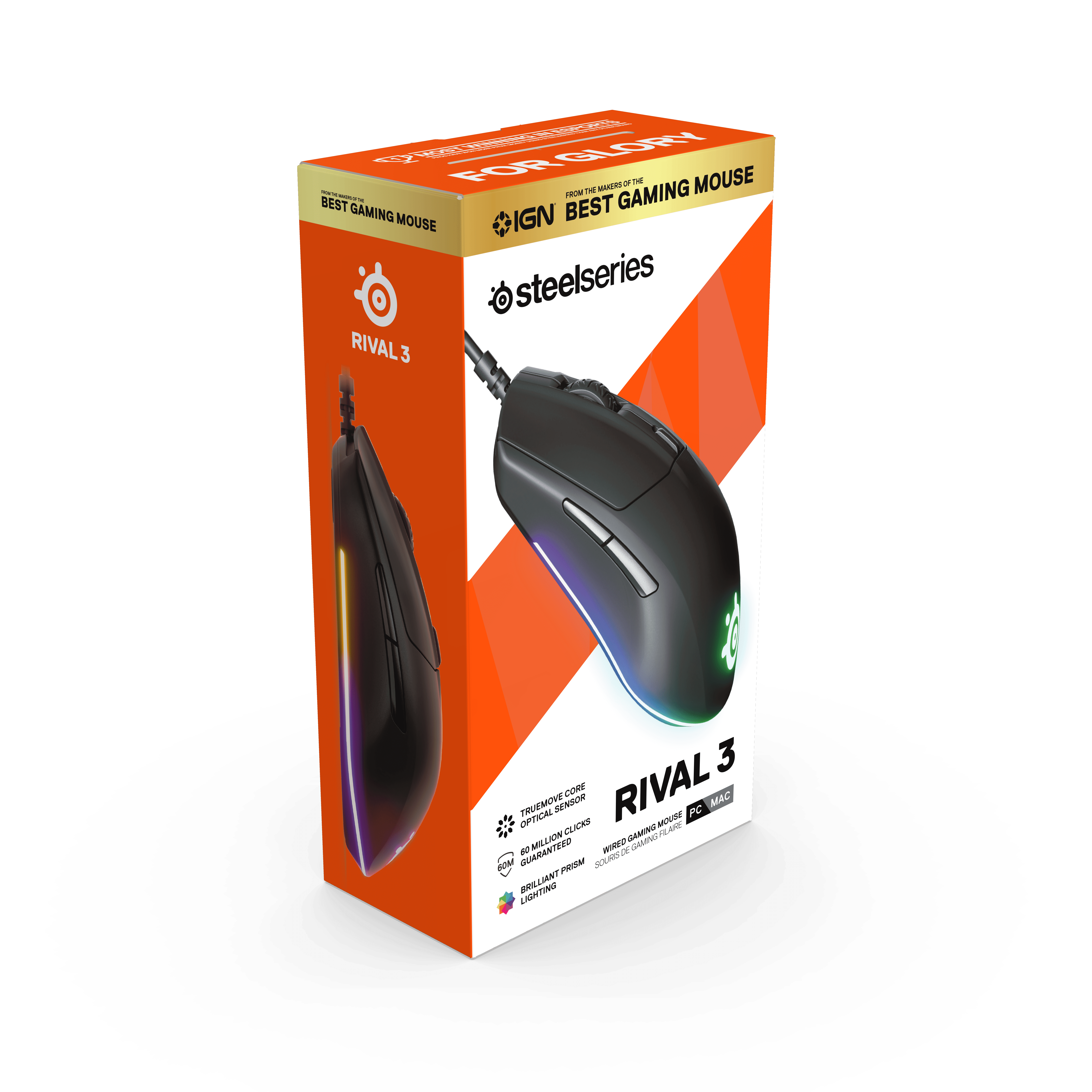 MOUSE STEELSERIES RIVAL 3 WIRELESS (EURO) - Max Frame