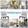 thumbnail image 7 of Dining Chairs Set of 2: Upholstered Fabric Dining Room Side Chairs, Modern Dining Chairs with Padded Seat and Wood Legs-Modern Dining Chairs for Restaurants, Kitchen, Cafe, 7 of 7