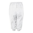 thumbnail image 4 of BKQCNKM Women'S Pants Cargo Pants Tie-Leg Solid Casual Women'S Cropped Cotton Pants Trousers Color And Pants Wide Leg Pants For Women White XL, 4 of 7