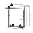 thumbnail image 6 of Garment Rack§clothing Rack§double Rods Clothes Rack§heavy Duty Clothes Rack§rolling Garment Rack§garment Rack With Extendable Rods Garment Rack Black Height Adjustable Heavy, 6 of 6