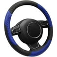 thumbnail image 4 of Housse de Volant en Cuir de Style Sport Bleu Foncé Universelle de 15 Pouces, 4 of 4