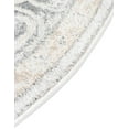 thumbnail image 6 of Unique Loom Aurelia Collection Area Rug - Trajan (7' Round Ivory/Gray), 6 of 7