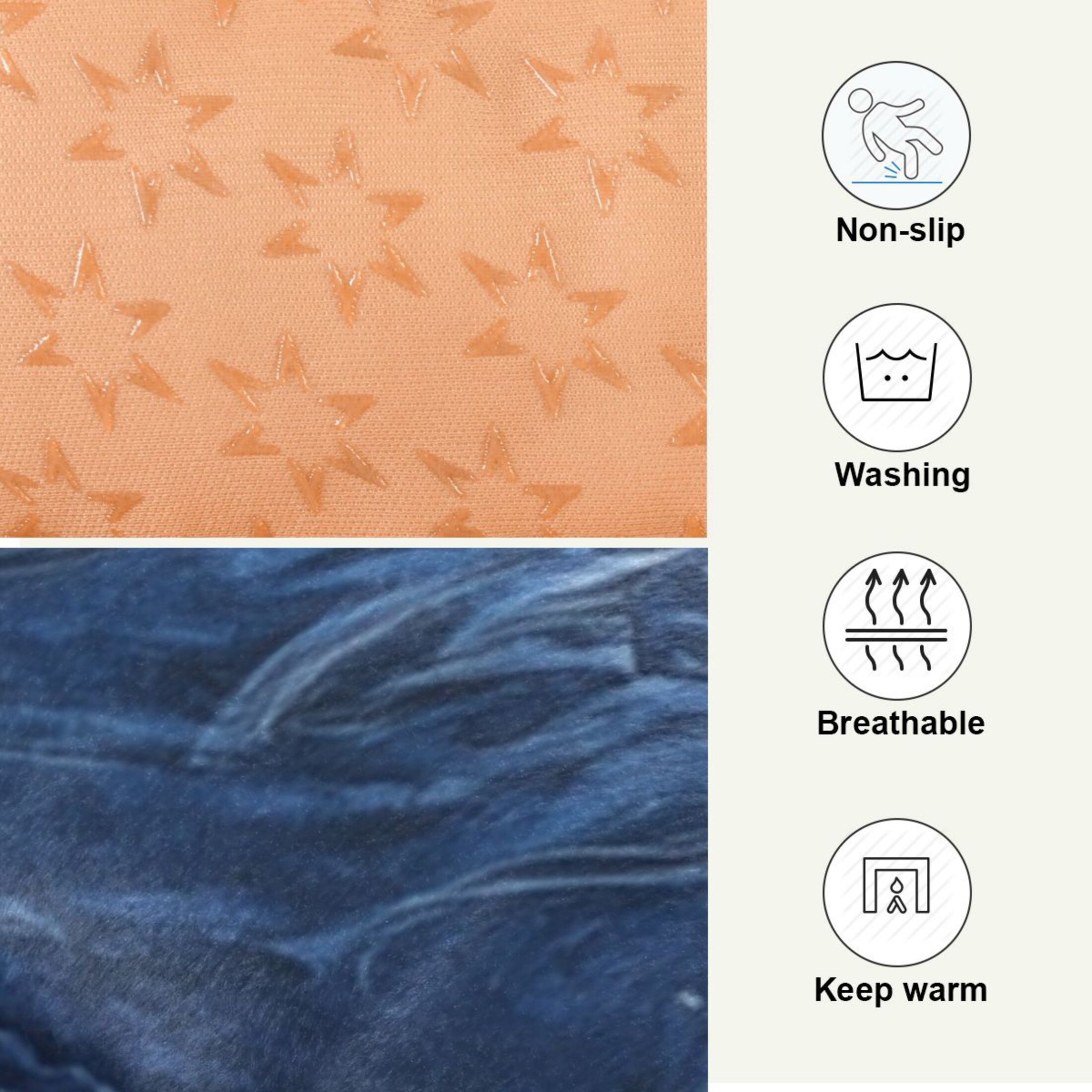 Qxltty Blue Dragon and Fox Ped Pad Wear-resistant and Hard to Bite Through Sleeping Pad for Small Medium Large Dogs Winter Pet Bed 36×24in