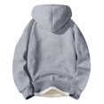 thumbnail image 4 of WILLBEST Sudaderas Navideñas para Hombre, Color Sólido, Invierno, Gruesa, Cálida y Cómoda, Sudadera con Capucha, Sudadera Informal Holgada XXXXGrande, 4 of 5