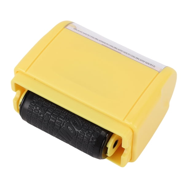 Rodillo De Tinta Protector De Identificación, Protección De Privacidad, Sello De Rodillo De Prevención De Robo De Identidad Con 3 Recargas Para Documentos De Facturas