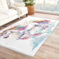 thumbnail image 2 of Horse Carpet,4x5 Area Rug, Non Slip Low Pile Soft Machine Washable, Cartoon Horse Area Rugs, Cute Animal Rugs for Bedroom Living Room Rug 8i&-15, 2 of 7