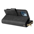 thumbnail image 4 of Feishell for Apple iPhone 13 (6.1 inch) Wallet Case for Women Men,Premium PU Leather Magnetic Clasp Zipper 9 Card Slots Folio Flip Holder Shockproof Purse Phone Case with Wrist Strap,Black, 4 of 8