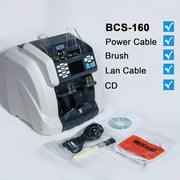 Ribao Technology BCS-160 Banknote Counter Two Pockets Money Counting Machine with Sorter and Reject Pockets Bank Grade Money Counter