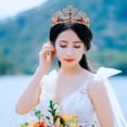 thumbnail image 3 of KALLORY Red Rhinestone Bridal Hairpiece, Comfortable and Elegant Wedding Accessory for Special Events and Formal Occasions, 3 of 10