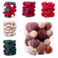 thumbnail image 2 of 35 bolas de terciopelo flocadas para Navidad, irrompibles, reutilizables, para colgar en el árbol de Navidad, 2 of 5