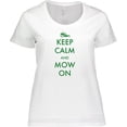thumbnail image 3 of Inktastic Keep Calm and Mow On Zero Turn Women's Plus Size T-Shirt, 3 of 5