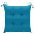 thumbnail image 2 of vidaXL Chaise Berçante avec Coussin Bleu Pâle en Teck Massif, 2 of 5