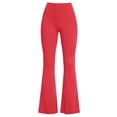 thumbnail image 5 of Tqcoqu Flare Leggings for Women,High Waist Lifting Up Yoga Pants,Business Workout Casual Slim Fit Pant for Daily,Hot Pink Women's S-XXL, 5 of 8