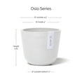 thumbnail image 2 of Ecopots Oslo 4.5” x 4” x 4.5” Round Pure White Plastic Plant Pot, 2 of 4