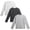 Charcoal/White/Light Grey, variant on Lee Boys Thermal Shirt Soft Cozy Waffle Knit Thermal Top Long Sleeve Tee Shirts for Boys 3 Pack
