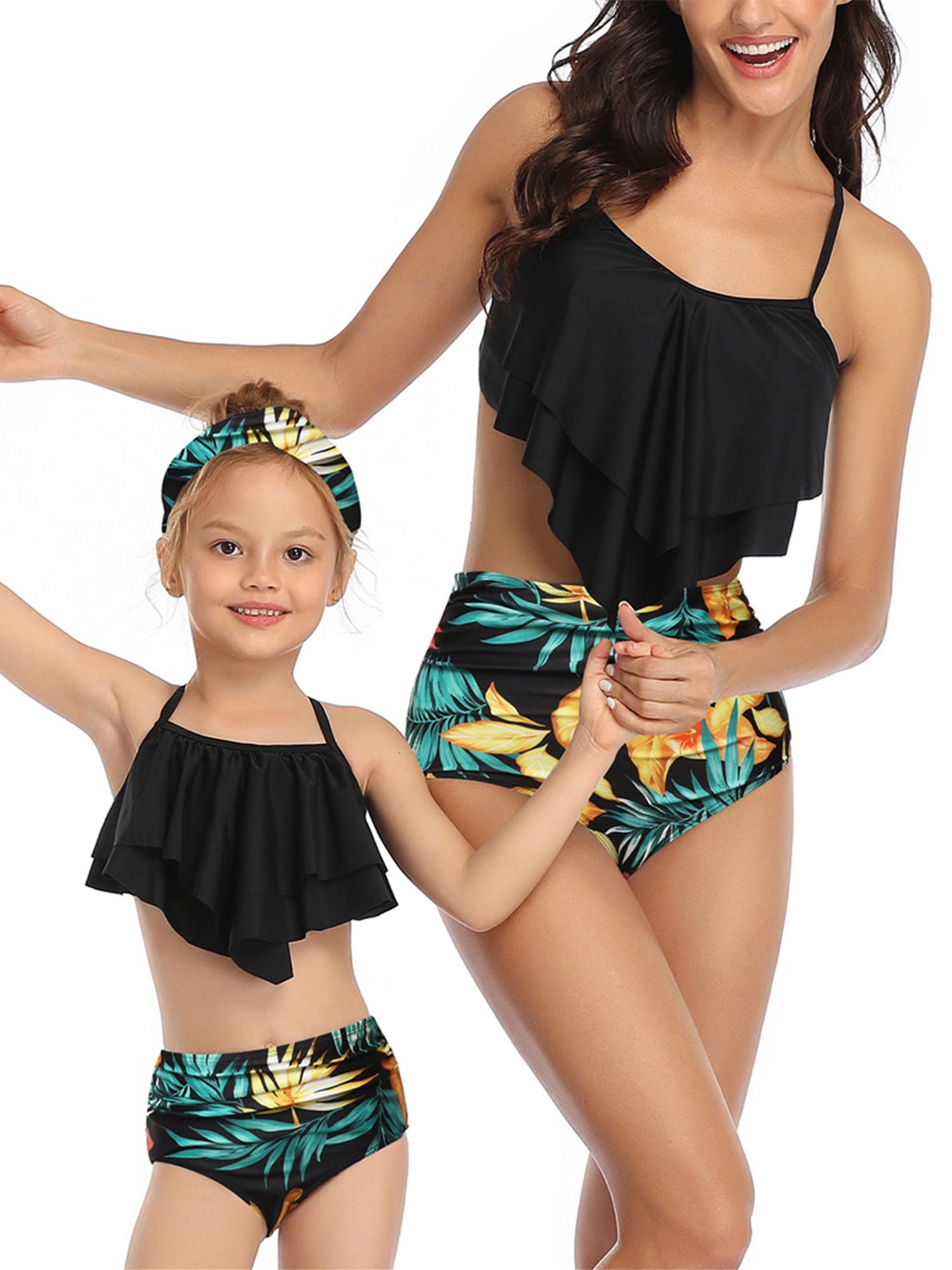 Pudcoco Family Matching Swimwear Two Pieces Bikini Set Mother Daughter