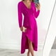 thumbnail image 2 of Vestidos para mujer Vestidos de otoño Moda Erógenos Casual Nalgas Cuello en V Sólido Adelgazante Vestido largo de manga larga Odeerbi  ODB-5, 2 of 9