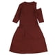 thumbnail image 2 of bar III Vestido acampanado con recortes para mujer, marrón, extra pequeño, 2 of 2