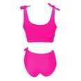 thumbnail image 4 of Xijirk Tankini Swimsuits for Women,Solid Color Bikini Set High Waist Tankini Top with Bottom Sports Swimwear Two Piece Bathing Suit for Swimming Beach,Swimsuit for Women,S,Red, 4 of 5