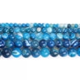 thumbnail image 2 of K-KED Natural Genuine Banded Blue Agate Gemstone Loose Beads For Delicate Jewelry Making 15"-6 mm, 2 of 6