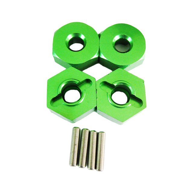 Baohd 4pcs 5MM Alliage d'Aluminium Roue Adaptateur pour 1/10 AXIAL SCX10 Précision CNC Alliage d'Aluminium Vert 1Set