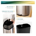 thumbnail image 3 of 13 Gallon Trash Can Kitchen Trash Can with Lid Tall Stainless Steel Kitchen Garbage Can with Removable Inner Bucket and Hinged Lids, Pedal Rubbish Bin for Home Office, Silver, 3 of 6