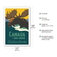 thumbnail image 2 of Canada for Big Game - Canadian Pacific Railway - Vintage Railroad Travel Poster by Thomas (Tom) Hall c.1939 - Master Art Print (Unframed) 12in x 18in, 2 of 4