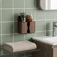 thumbnail image 4 of No-Drill Wood Grain Wall-Mounted Phone Charging Stand and Remote Control Storage Organizer, 4 of 6