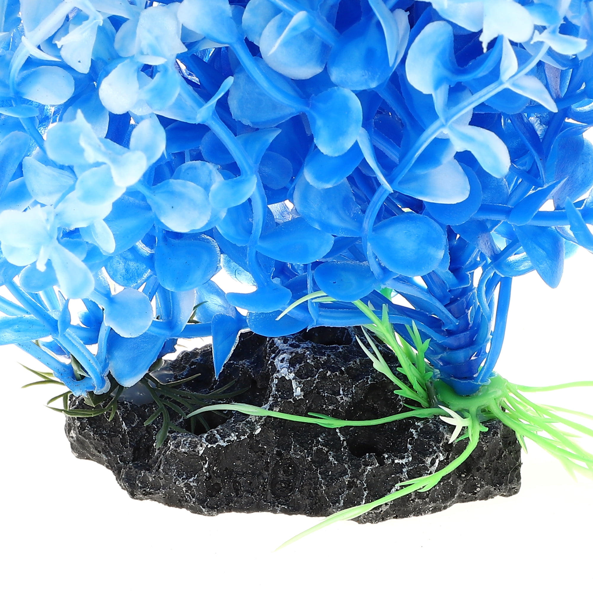Unique Bargains 1 Pcs Aquarium Plants Tree Decorations Fish Tank Aquatic Plant Blue