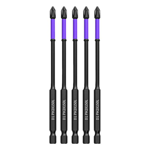 Juego Puntas Destornillador Impacto D1 Metal para Taladro/destornillador Eléctrico (150 Mm 5 Piezas)