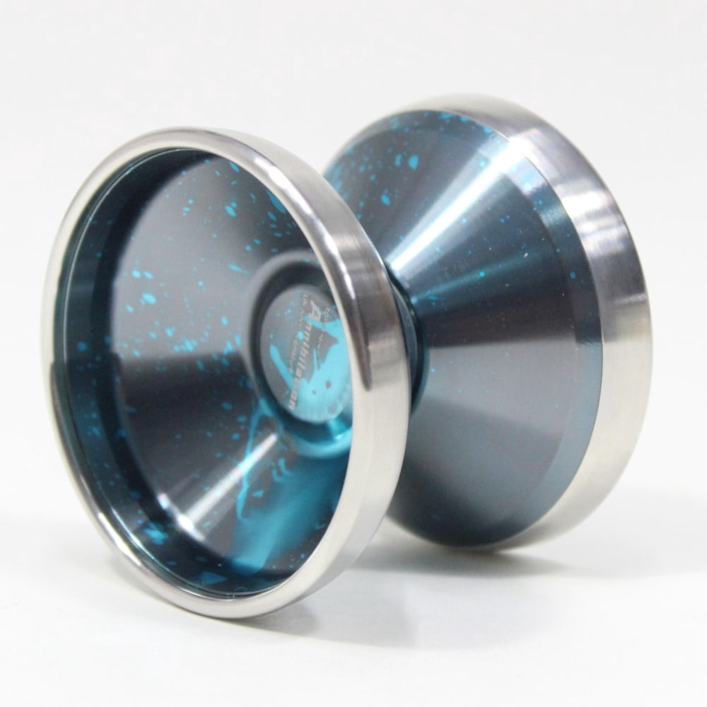 TOP YO Annihilation Bimetal Yo-Yo - 7068 AL with SS Rims - Lin Junyi Signature YoYo (Nova Light Blue Blue SIlver Ring)