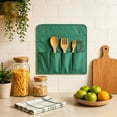 thumbnail image 6 of Hanging Organizer Bags,Wall & Door Storage Bags with Large Compartment & 4 Pockets,Portable Zipper Storage Organizer for Kitchen,Entrance,Closet,13.77x12.59 Inch,Green, 6 of 7