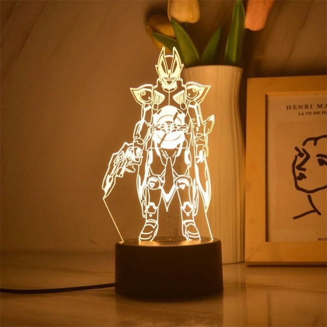 Luz nocturna Kamens Riders Geats 3D LED que cambia de color