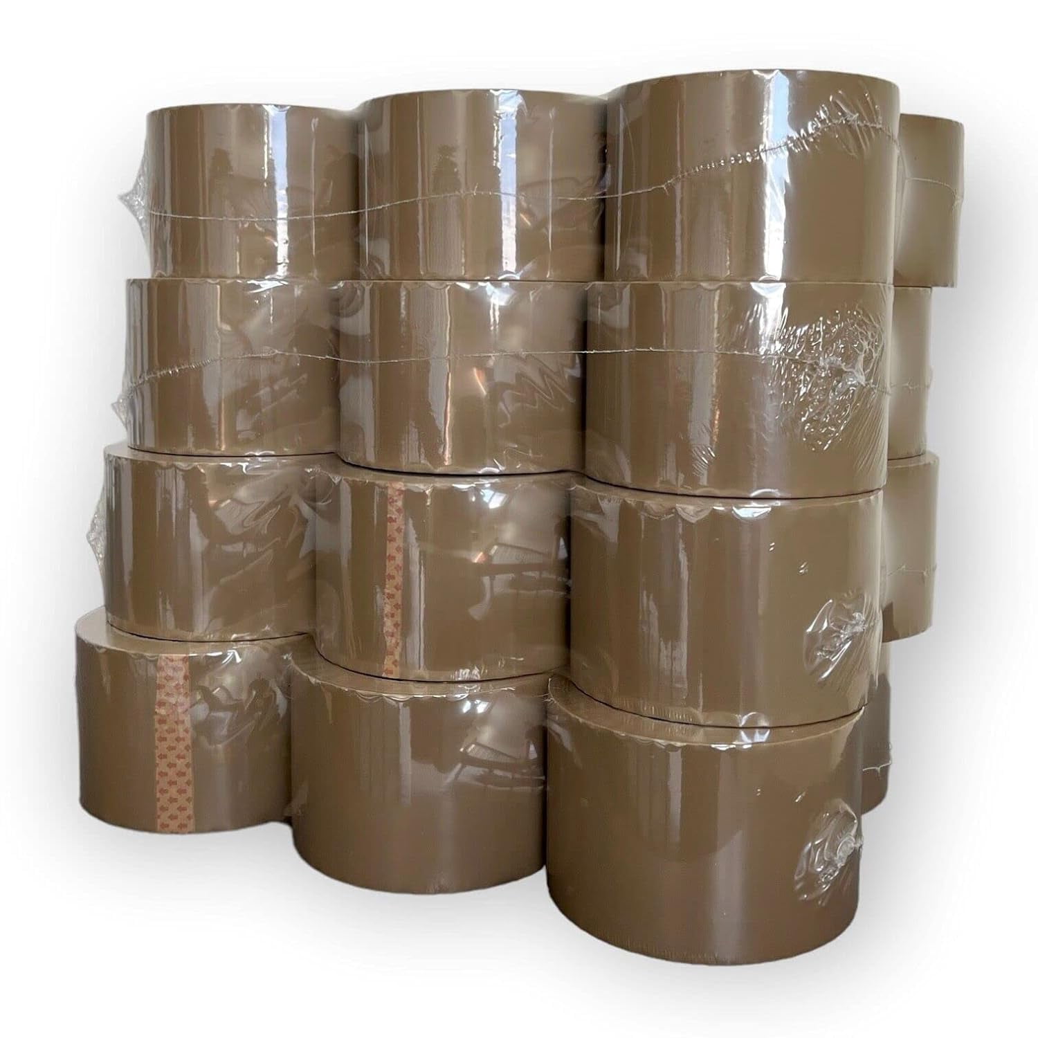 24 Rolls Heavy Duty Tan Packing Tape  3 Inch x 110 Yards (330 Feet) Per Roll Carton Sealing Tape for Shipping Packaging Moving Office Storage & Tape Gun Refills 1.8 Mil 3960 Total Yards